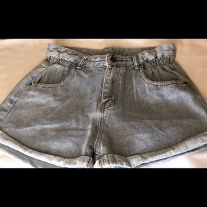 High Waist Denim Shorts